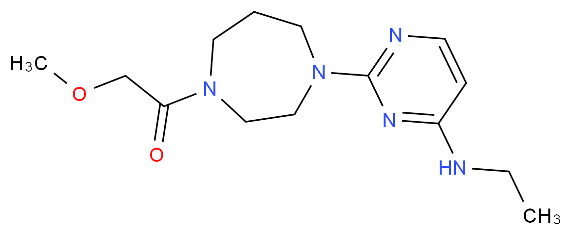 N-ethyl-2-[4-(methoxyacetyl)-1,4-diazepan-1-yl]pyrimidin-4-amine_分子结构_CAS_)