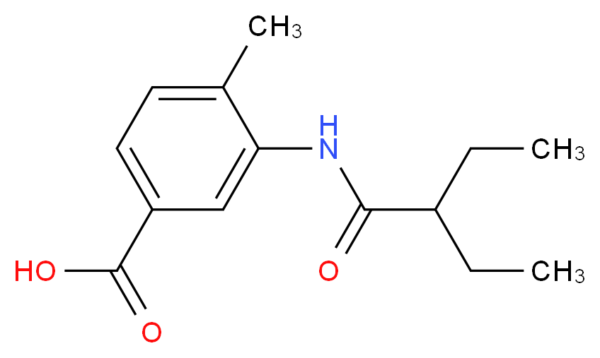 3-(2-ethylbutanamido)-4-methylbenzoic acid_分子结构_CAS_915923-14-7