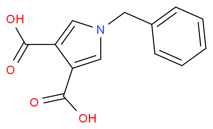 1-Benzyl-1H-pyrrole-3,4-dicarboxylic acid_分子结构_CAS_86731-90-0)