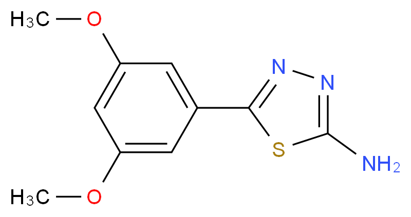 5-(3,5-Dimethoxy-phenyl)-[1,3,4]thiadiazol-2-ylamine_分子结构_CAS_)