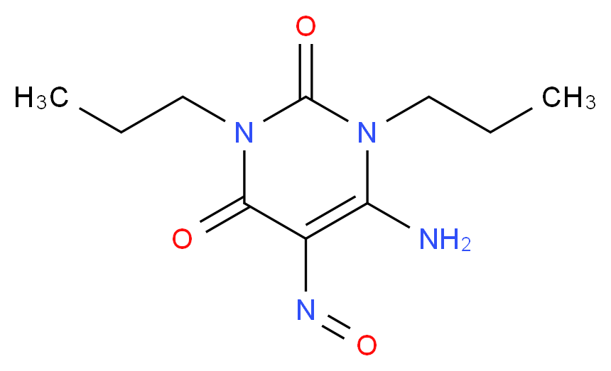 6-Amino-1,3-dipropyl-5-nitrosouracil_分子结构_CAS_81250-33-1)