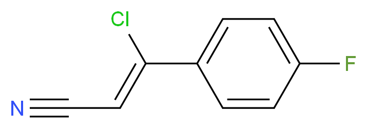 3-Chloro-3-(4-fluorophenyl)acrylonitrile_分子结构_CAS_126417-76-3)