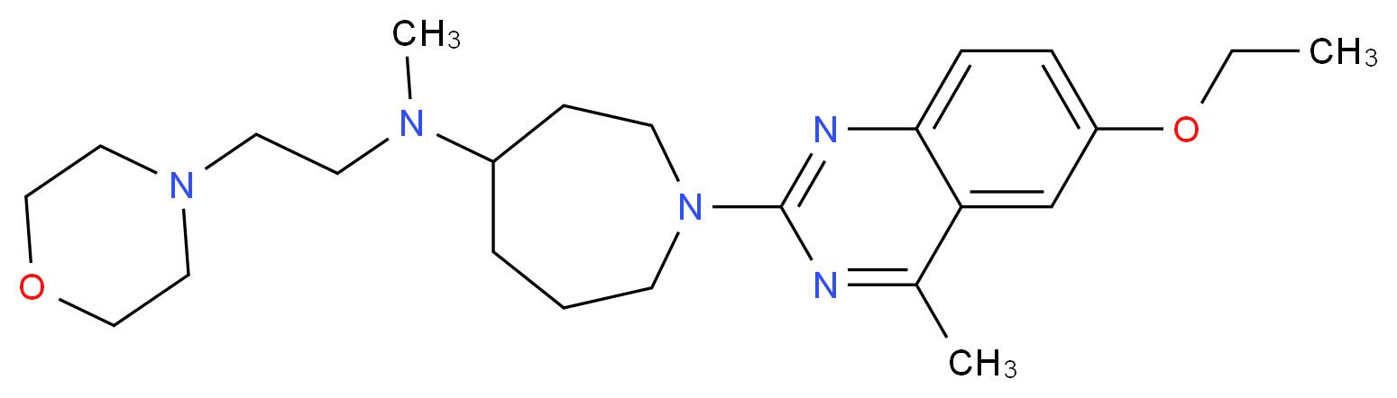 1-(6-ethoxy-4-methyl-2-quinazolinyl)-N-methyl-N-[2-(4-morpholinyl)ethyl]-4-azepanamine_分子结构_CAS_)