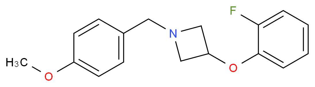 3-(2-fluorophenoxy)-1-(4-methoxybenzyl)azetidine_分子结构_CAS_)