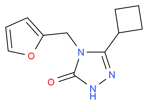 5-cyclobutyl-4-(2-furylmethyl)-2,4-dihydro-3H-1,2,4-triazol-3-one_分子结构_CAS_)