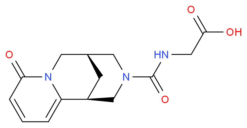 2-((1R,5R)-8-oxo-2,3,4,5,6,8-hexahydro-1H-1,5-methanopyrido[1,2-a][1,5]diazocine-3-carboxamido)acetic acid_分子结构_CAS_)