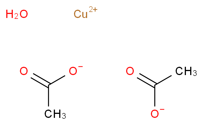 copper(2+) ion diacetate hydrate_分子结构_CAS_6046-93-1