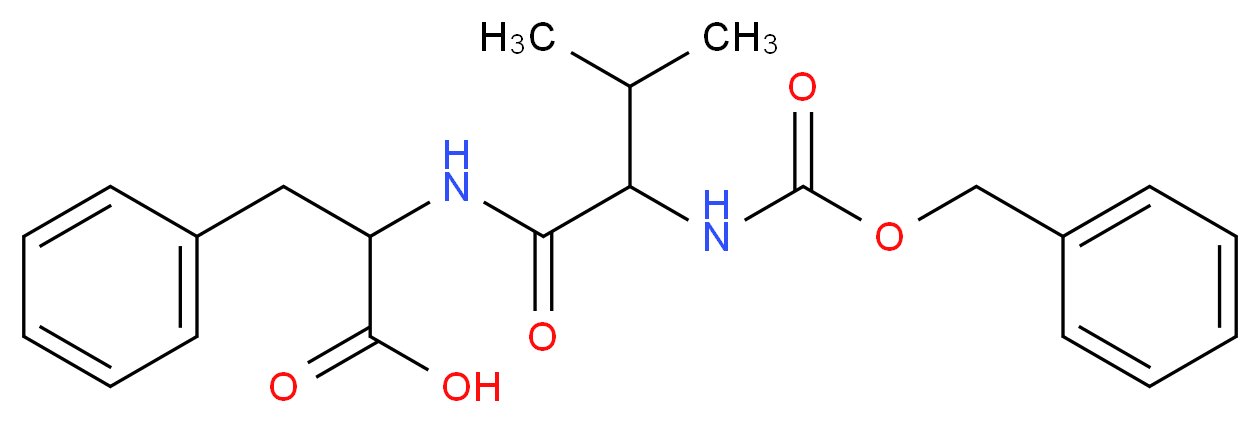 2-(2-{[(benzyloxy)carbonyl]amino}-3-methylbutanamido)-3-phenylpropanoic acid_分子结构_CAS_19542-51-9
