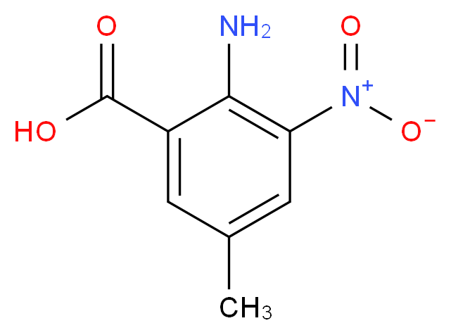 2-amino-5-methyl-3-nitrobenzoic acid_分子结构_CAS_5465-34-9