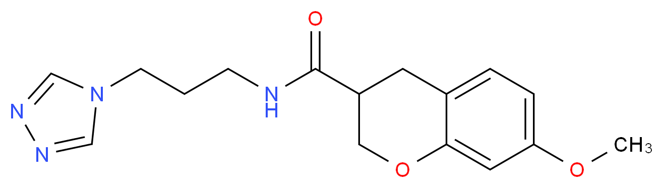 7-methoxy-N-[3-(4H-1,2,4-triazol-4-yl)propyl]chromane-3-carboxamide_分子结构_CAS_)