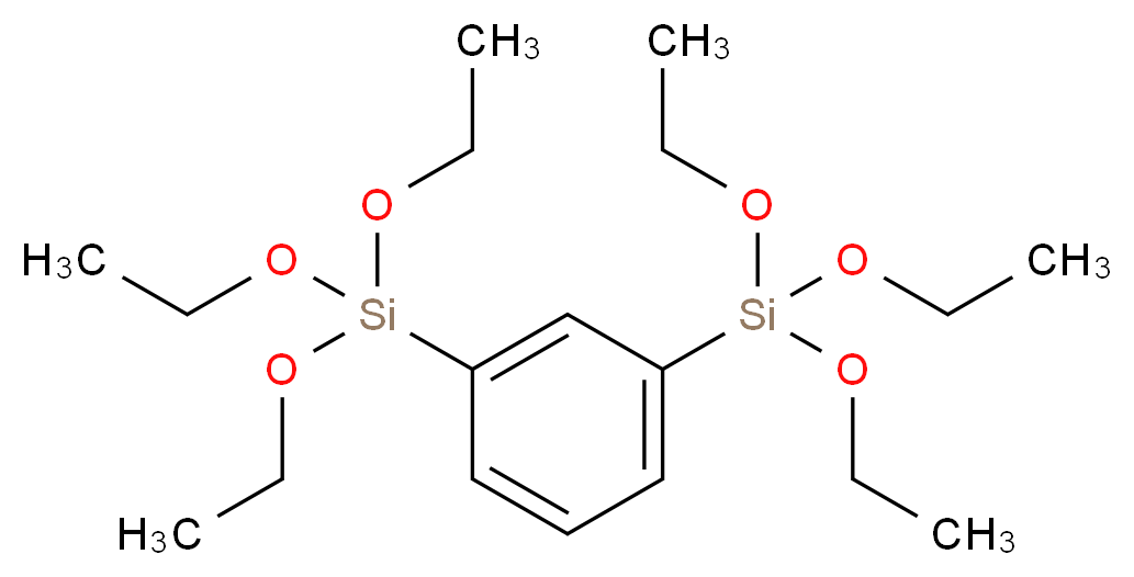 triethoxy[3-(triethoxysilyl)phenyl]silane_分子结构_CAS_16067-99-5