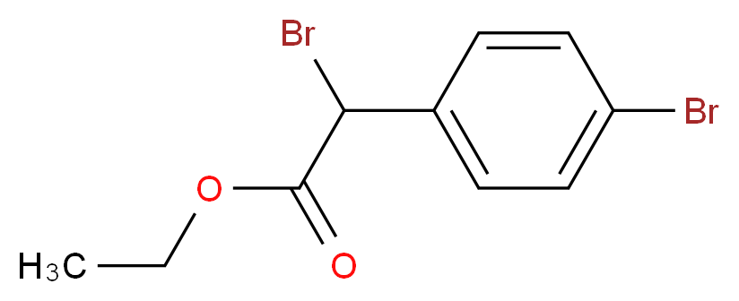 ethyl 2-bromo-2-(4-bromophenyl)acetate_分子结构_CAS_77143-76-1
