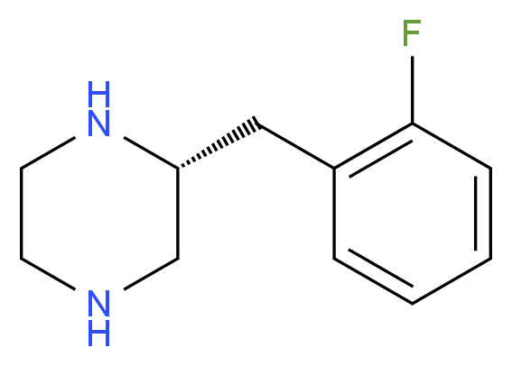 (2R)-2-[(2-fluorophenyl)methyl]piperazine_分子结构_CAS_1240583-28-1