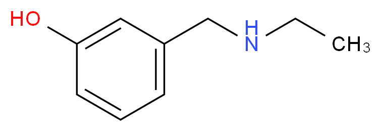 3-[(Ethylamino)methyl]phenol_分子结构_CAS_91239-98-4)