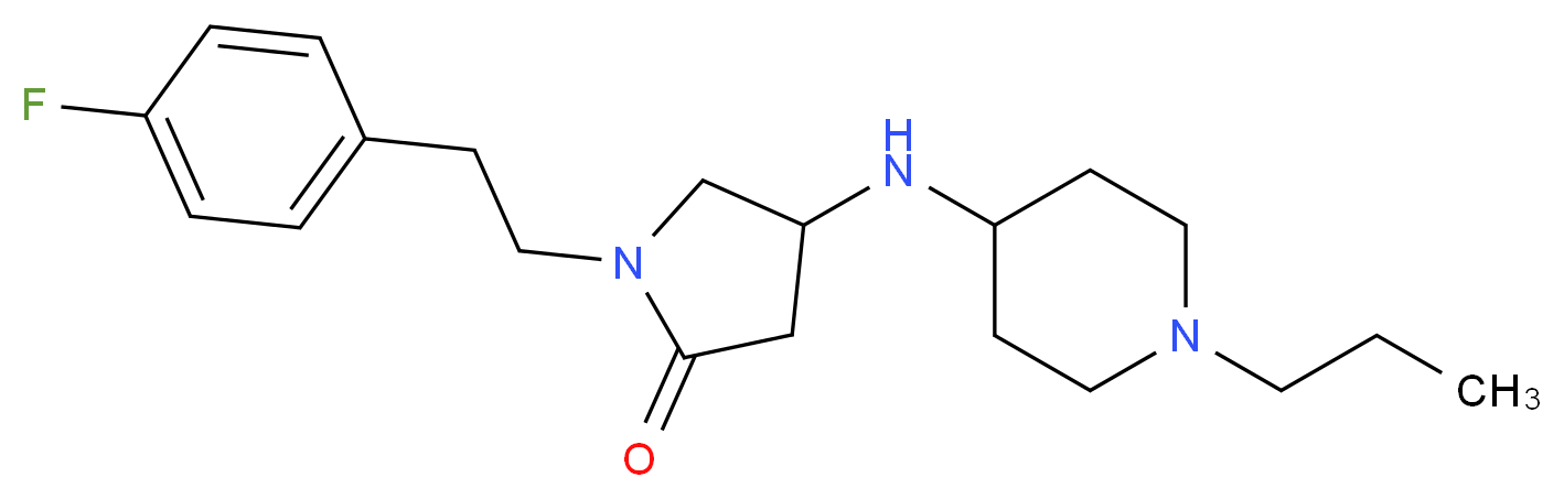 1-[2-(4-fluorophenyl)ethyl]-4-[(1-propyl-4-piperidinyl)amino]-2-pyrrolidinone_分子结构_CAS_)