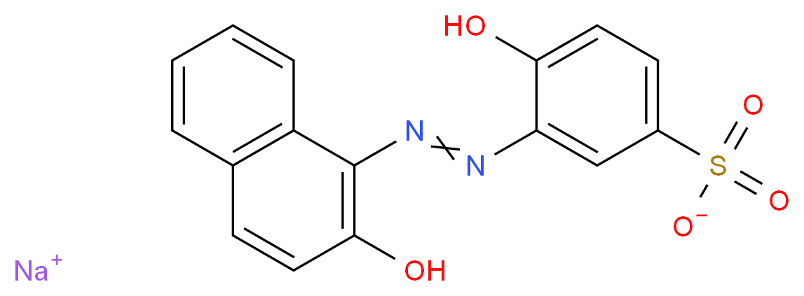 sodium 4-hydroxy-3-[2-(2-hydroxynaphthalen-1-yl)diazen-1-yl]benzene-1-sulfonate_分子结构_CAS_2092-55-9