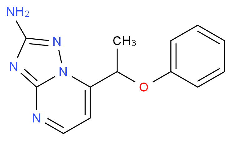7-(1-Phenoxyethyl)[1,2,4]triazolo[1,5-a]pyrimidin-2-amine_分子结构_CAS_)