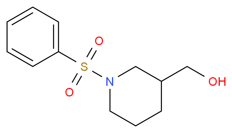 3-(Hydroxymethyl)-1-(phenylsulphonyl)piperidine_分子结构_CAS_)