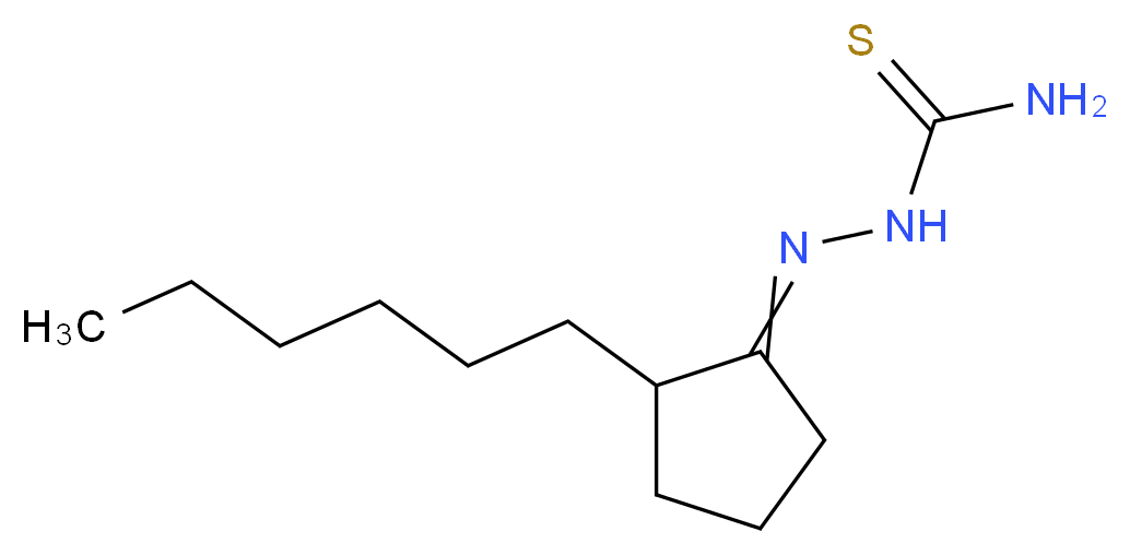 [(2-hexylcyclopentylidene)amino]thiourea_分子结构_CAS_)