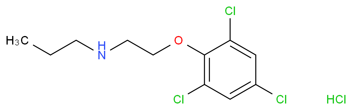N-(2-(2,4,6-Trichlorophenoxy)ethyl)-propan-1-amine hydrochloride_分子结构_CAS_551952-55-7)