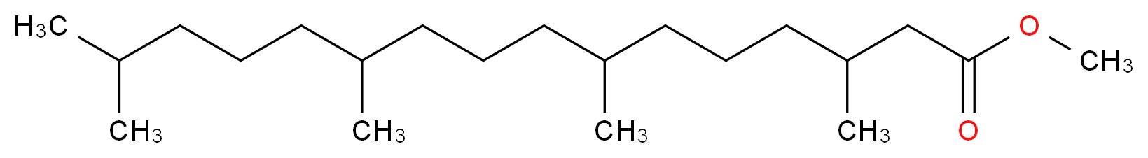 methyl 3,7,11,15-tetramethylhexadecanoate_分子结构_CAS_1118-77-0