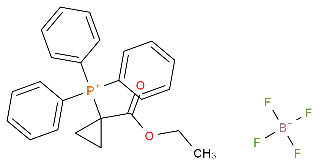 [1-(Ethoxycarbonyl)cyclopropyl]tris(phenyl)phosphonium tetrafluoroborate 98%_分子结构_CAS_52186-89-7)