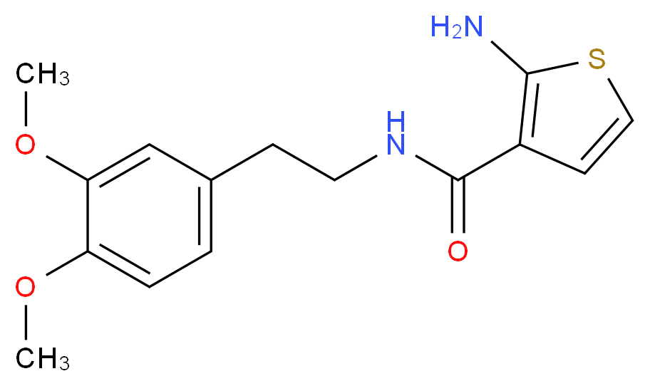 2-Amino-N-[2-(3,4-dimethoxyphenyl)ethyl]thiophene-3-carboxamide_分子结构_CAS_)