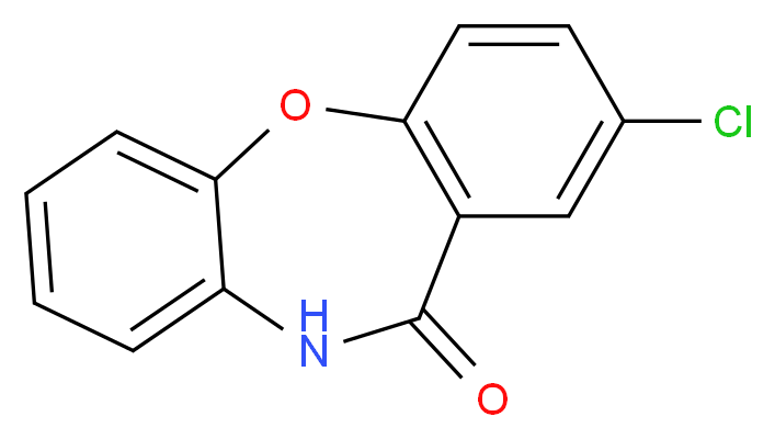 2-氯-10,11-二氢-11-氧-二苯并[b,f][1,4]氧氮杂卓_分子结构_CAS_3158-91-6)