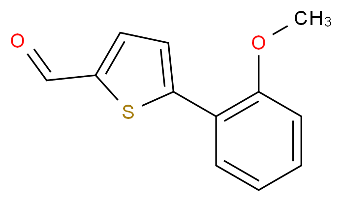 5-(2-METHOXY-PHENYL)-THIOPHENE-2-CARBALDEHYDE_分子结构_CAS_479243-27-1)