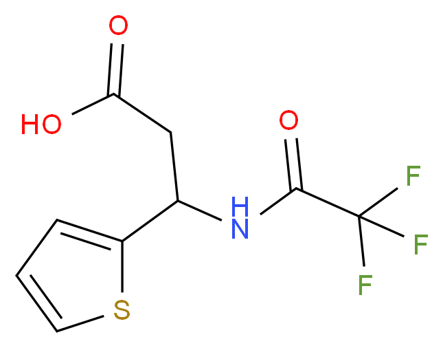 3-(2-Thienyl)-3-[(2,2,2-trifluoroacetyl)amino]-propanoic acid_分子结构_CAS_115957-22-7)