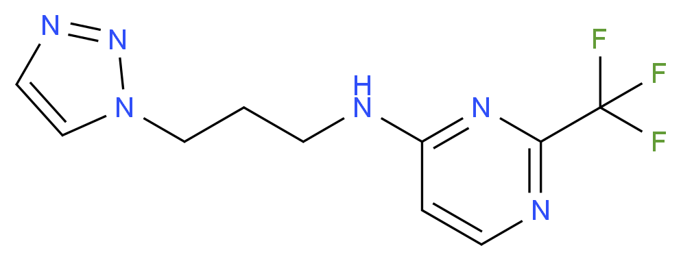 N-[3-(1H-1,2,3-triazol-1-yl)propyl]-2-(trifluoromethyl)pyrimidin-4-amine_分子结构_CAS_)
