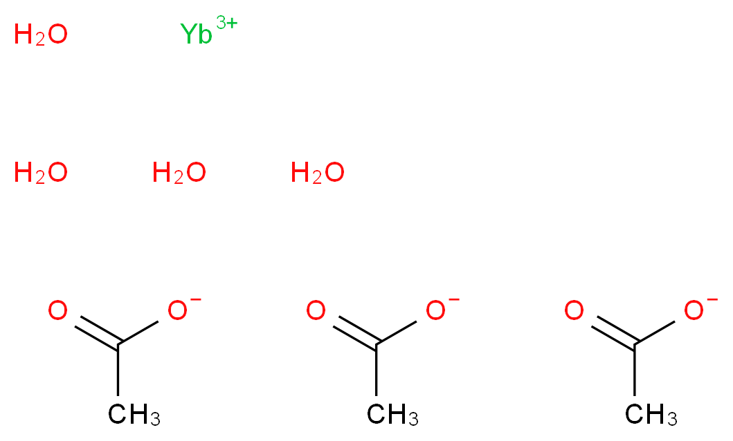 ytterbium(3+) ion triacetate tetrahydrate_分子结构_CAS_15280-58-7