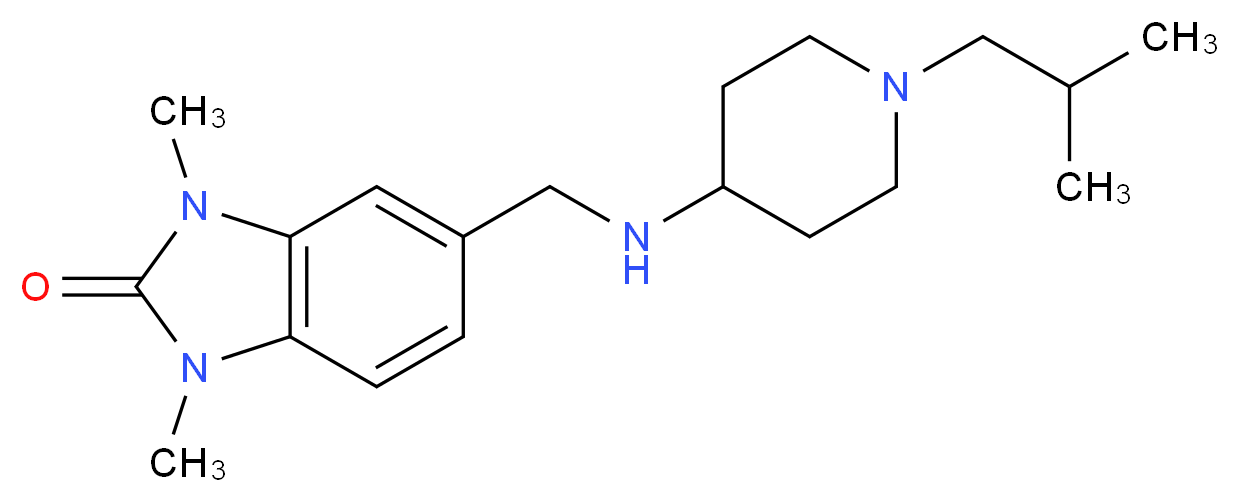 5-{[(1-isobutylpiperidin-4-yl)amino]methyl}-1,3-dimethyl-1,3-dihydro-2H-benzimidazol-2-one_分子结构_CAS_)