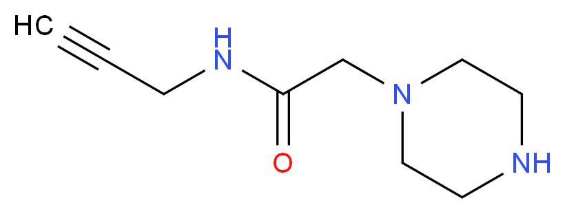 2-(piperazin-1-yl)-N-(prop-2-yn-1-yl)acetamide_分子结构_CAS_)