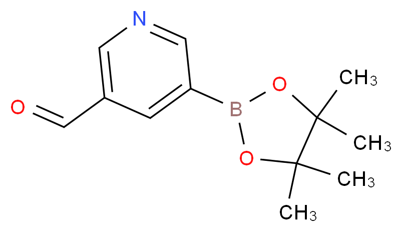 5-Formylpyridine-3-boronic acid pinacol ester_分子结构_CAS_848093-29-8)