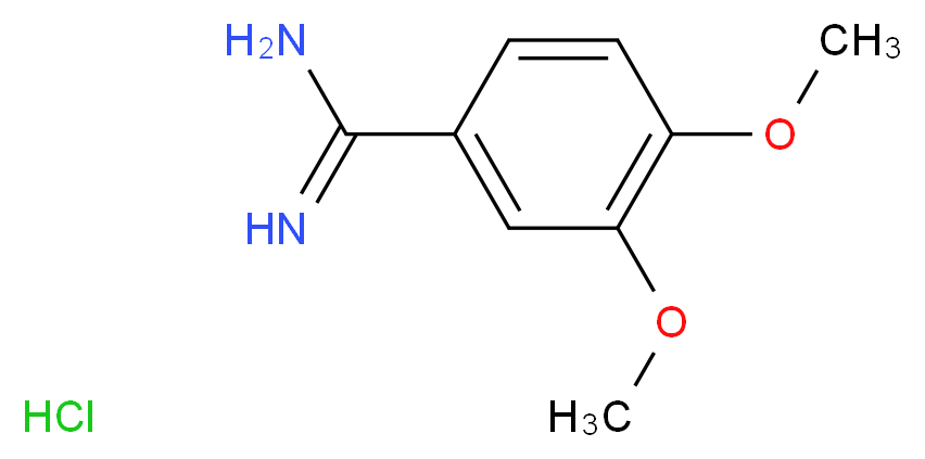 3,4-dimethoxybenzene-1-carboximidamide hydrochloride_分子结构_CAS_51488-33-6