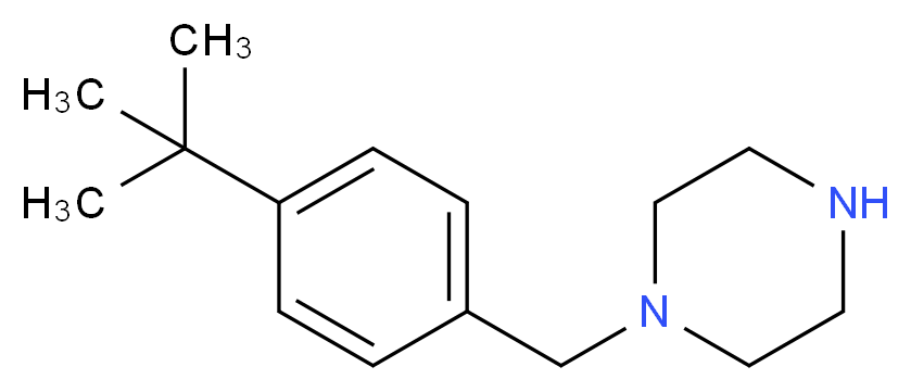 1-[(4-tert-butylphenyl)methyl]piperazine_分子结构_CAS_956-61-6