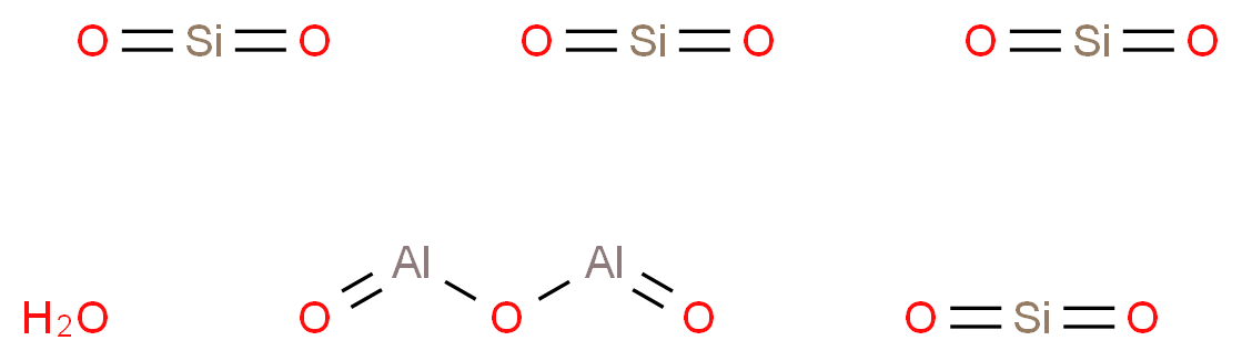 oxo[(oxoalumanyl)oxy]alumane tetrakis(silanedione) hydrate_分子结构_CAS_1302-78-9