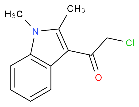2-chloro-1-(1,2-dimethyl-1H-indol-3-yl)ethanone_分子结构_CAS_)