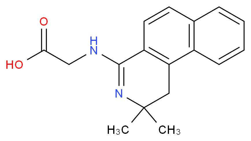 2-({2,2-dimethyl-1H,2H-benzo[f]isoquinolin-4-yl}amino)acetic acid_分子结构_CAS_307924-32-9