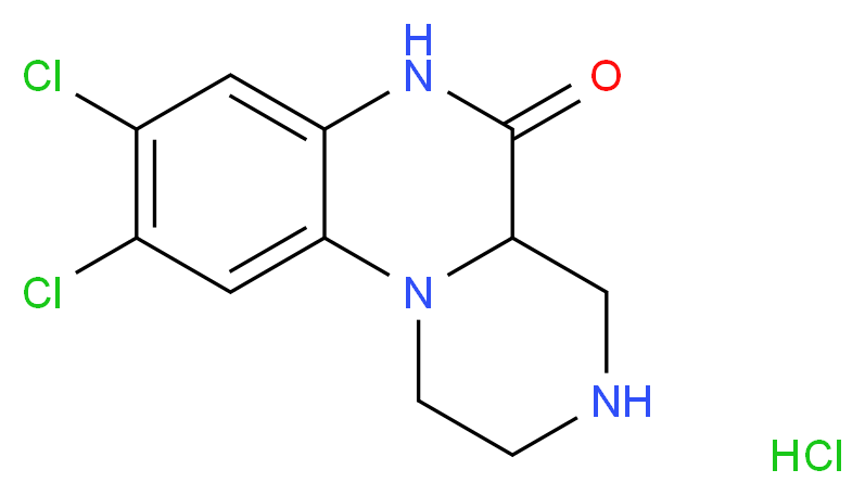 8,9-dichloro-1H,2H,3H,4H,4aH,5H,6H-piperazino[1,2-a]quinoxalin-5-one hydrochloride_分子结构_CAS_276695-22-8
