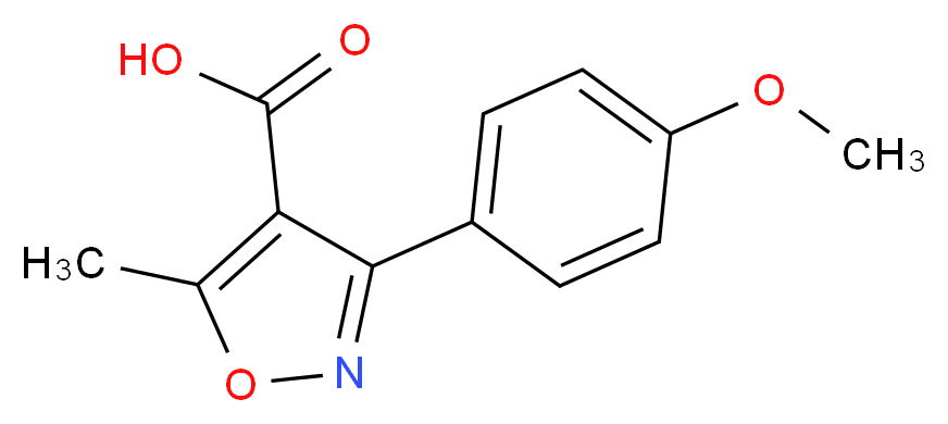 3-(4-methoxyphenyl)-5-methyl-4-isoxazolecarboxylic acid_分子结构_CAS_93041-45-3)