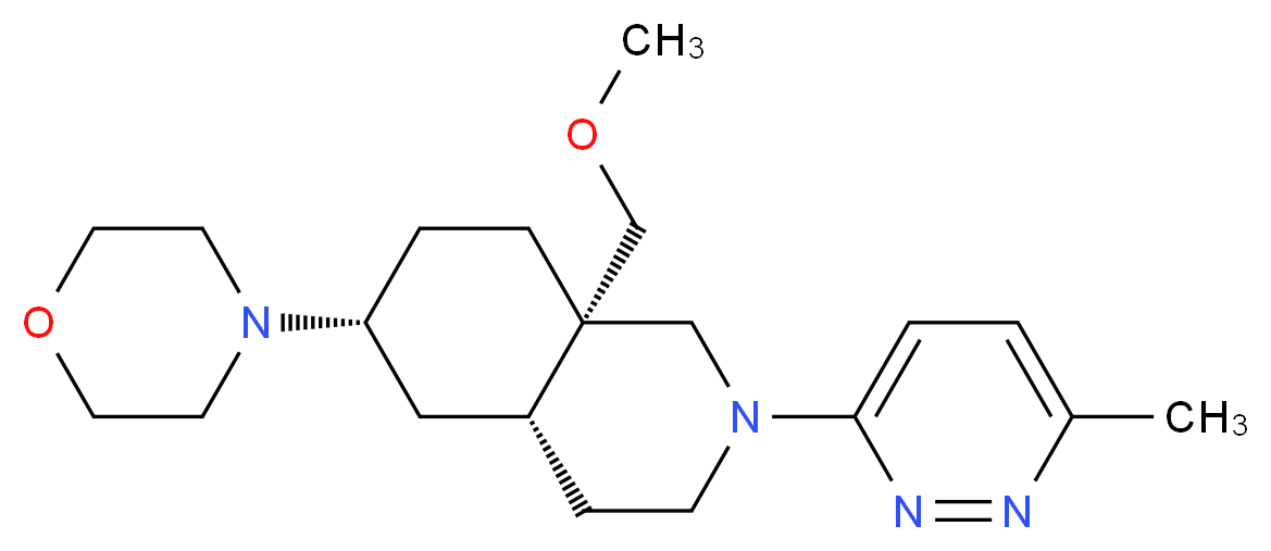 (4aR*,6R*,8aS*)-8a-(methoxymethyl)-2-(6-methyl-3-pyridazinyl)-6-(4-morpholinyl)decahydroisoquinoline_分子结构_CAS_)