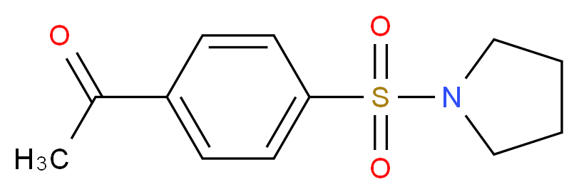 1-[4-(pyrrolidin-1-ylsulfonyl)phenyl]ethanone_分子结构_CAS_58722-33-1)