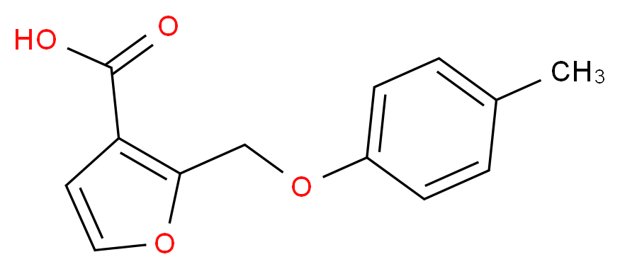 2-(4-methylphenoxymethyl)furan-3-carboxylic acid_分子结构_CAS_331670-04-3