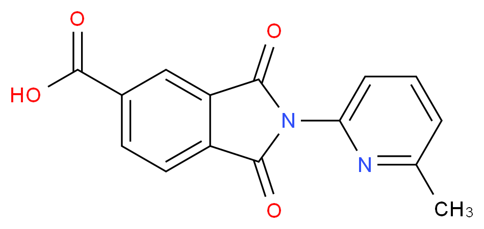 2-(6-methylpyridin-2-yl)-1,3-dioxoisoindoline-5-carboxylic acid_分子结构_CAS_328549-51-5)