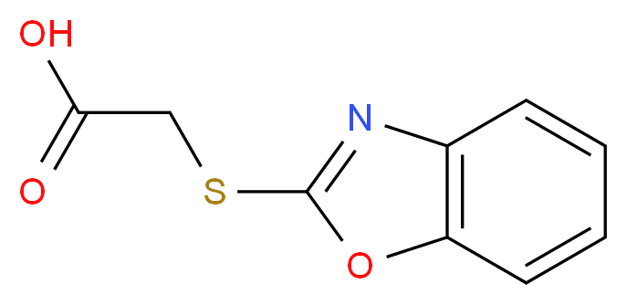 2-(1,3-benzoxazol-2-ylsulfanyl)acetic acid_分子结构_CAS_58089-32-0