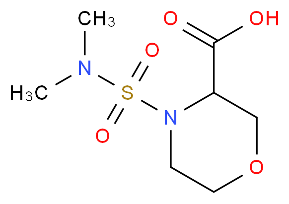 4-Dimethylsulfamoyl-morpholine-3-carboxylic acid_分子结构_CAS_)