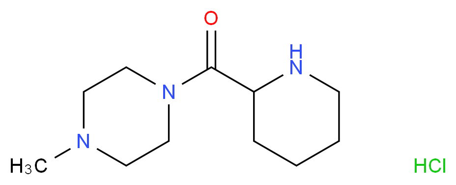 (4-Methyl-1-piperazinyl)(2-piperidinyl)methanone hydrochloride_分子结构_CAS_)