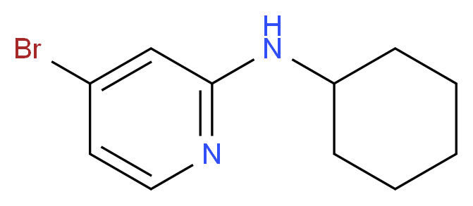 4-Bromo-N-cyclohexylpyridin-2-amine_分子结构_CAS_1262293-75-3)